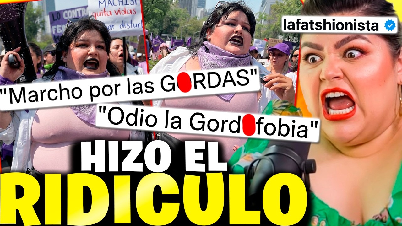 Influencer Bodypositive fue a la marcha Feminista... y termin&oacute; en rid&iacute;culo viral 🤡 La Fatshionista