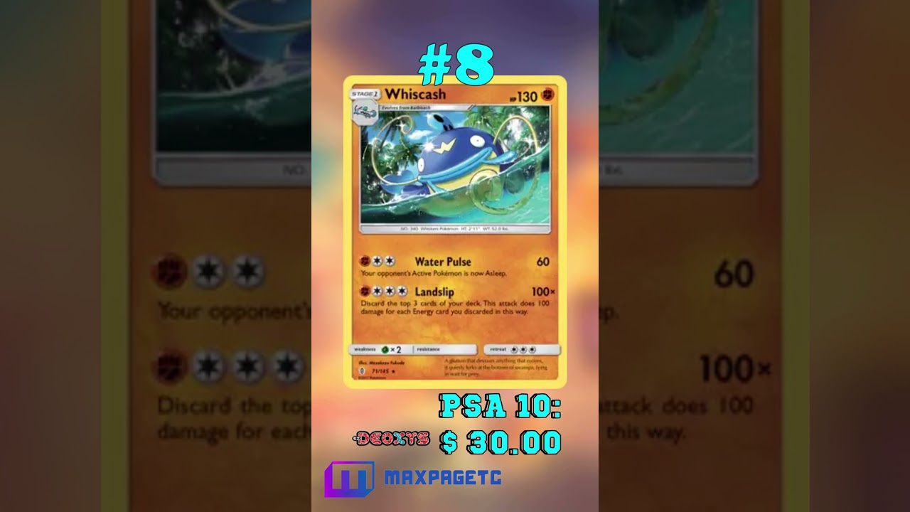Top 10 Whiscash Pok&eacute;mon Cards #tcg#pok&eacute;mon#whiscash
