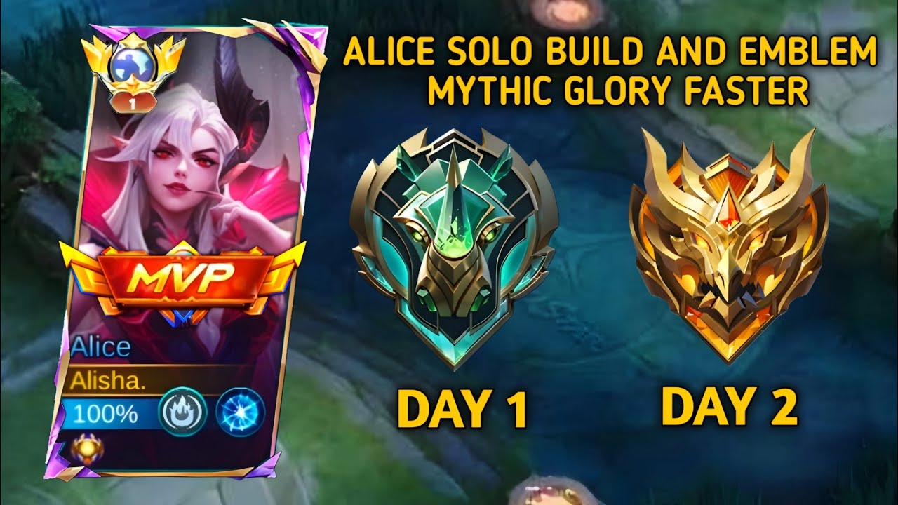 ALICE SOLO RANKED GAME BUILD TO RANKED UP MYTHIC GLORY FASTER (MUST WATCH)-MLBB