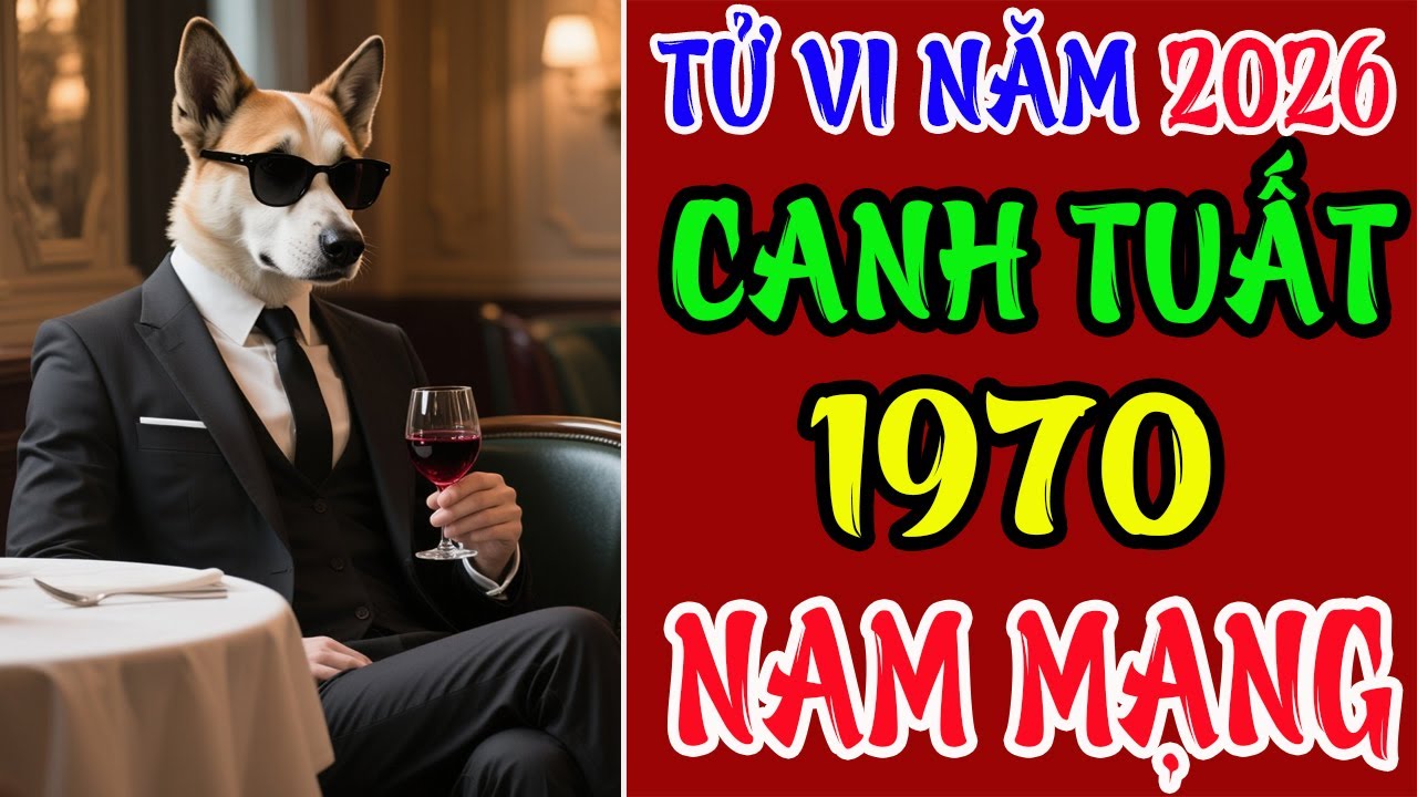 Tử Vi Năm 2026, Canh Tuất 1970 Nam Mạng, Sướng Hết Một Đời, Quý Nhân Giúp Đỡ, Vận Đỏ Dồn Dập