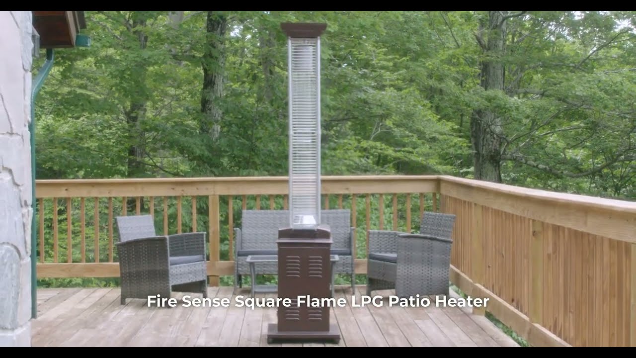 Fire Sense Square Bronze LPG Flame Heater #62224
