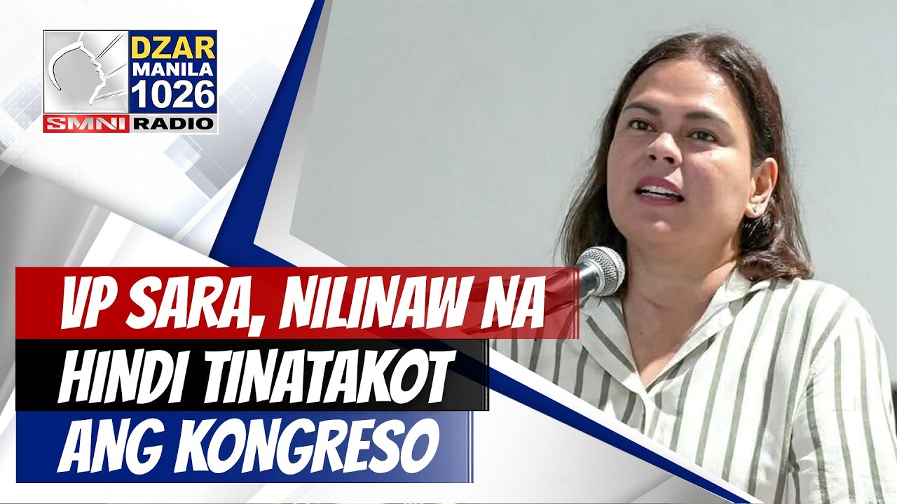 #SMNIRadioNewsblast: VP Sara, nilinaw na 'di tatakbo sa 2028 para takutin ang Kongreso