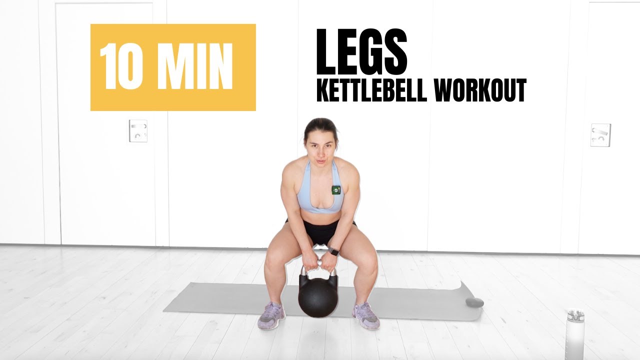 10 MIN LEGS WORKOUT - Home Workout With a Kettlebell