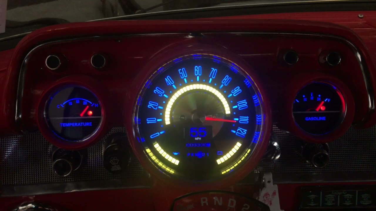 57 Bel Air Gauge Demo - Dakota Digital