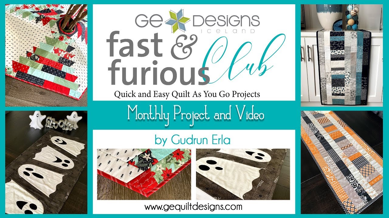 Gudrun Erla, quilt designer and author, introduces her Fast & Furious Quilt As You Go Club