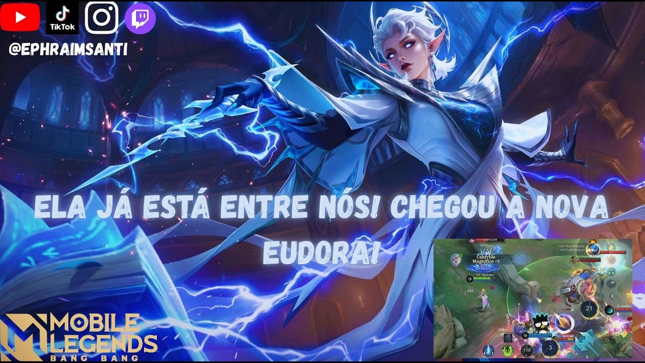 ELA CHEGOU, EUDORA RENOVADA!- EUDORA GAMEPLAY- Mobile Legends:  Bang Bang!