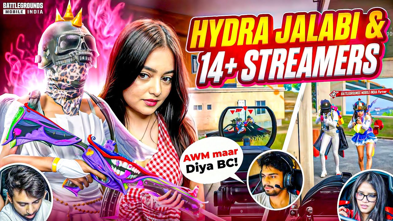14+ Youtuber's & @jalebeeyt SCARED 😱 | 1v4 Pro Streamer&rsquo;s & Fastest Clutches Gameplay. 💀🔥 #bgmi