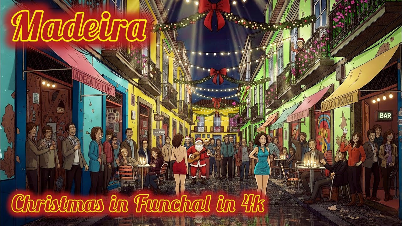 Funchal Madeira Christmas Walk 2024 🎄 | Festive 4K Walking Tour (No Music)