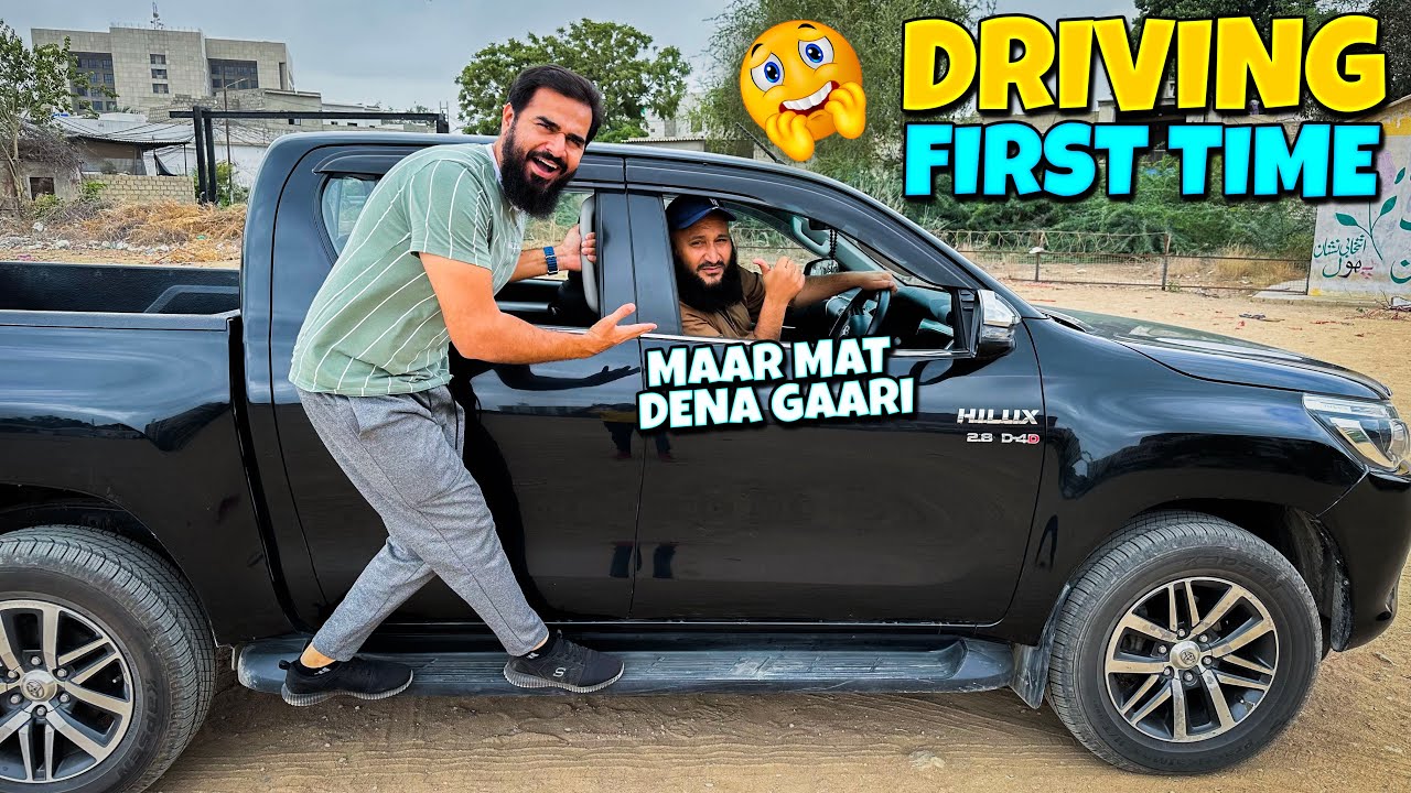 First time driving challenge 😂 Revo mein driving sikha di farhan bhai ko 🛻😳