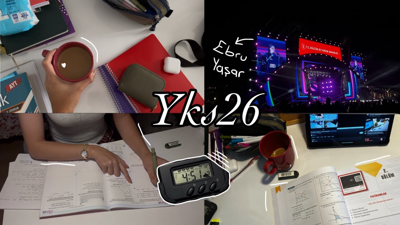 Yks26 vlog 4 || benimle bir cumartesi günü,deneme,konser|| +5 saat 