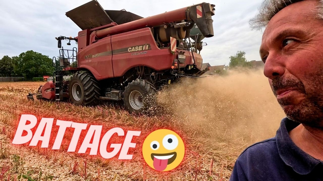 Battage du quinoa avec un picq-up et une Axial.