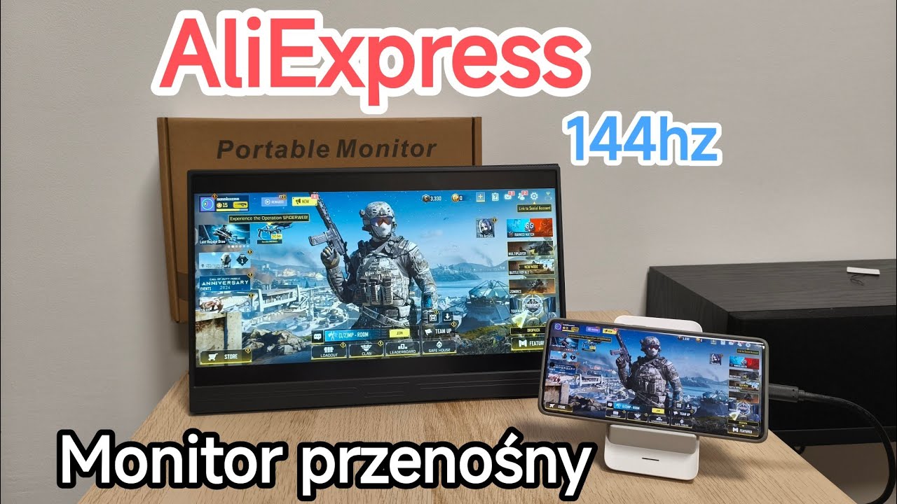 Przenośny monitor ZSUS 15,6 cala 144 Hz