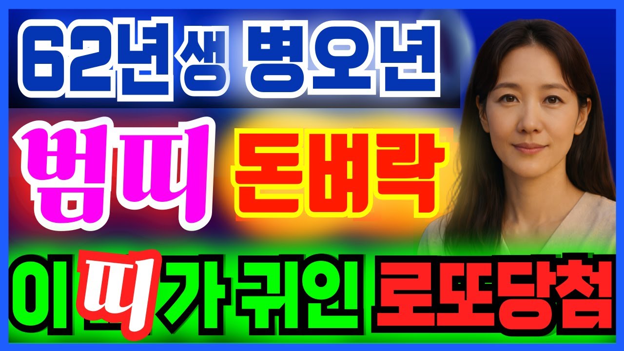 1962년생 호랑이띠, 내년에 
