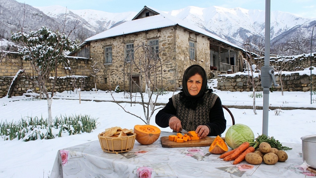 Cooking Dinner In Mountain Village I Pumpkin Soup