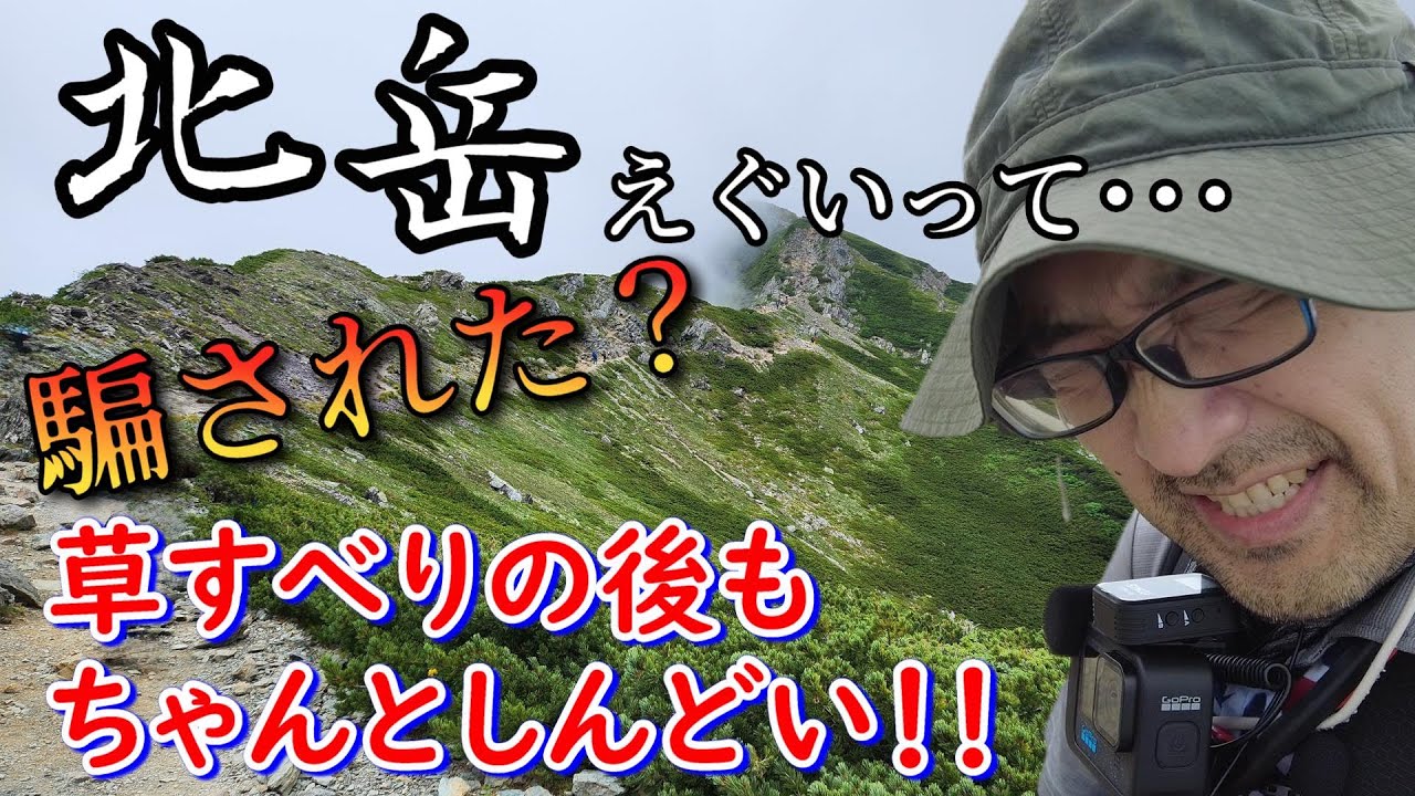【北岳登山】急登の草すべりは覚悟してたけど、稜線出てからが本番みたいな顔しやがって！【2024.8.13】