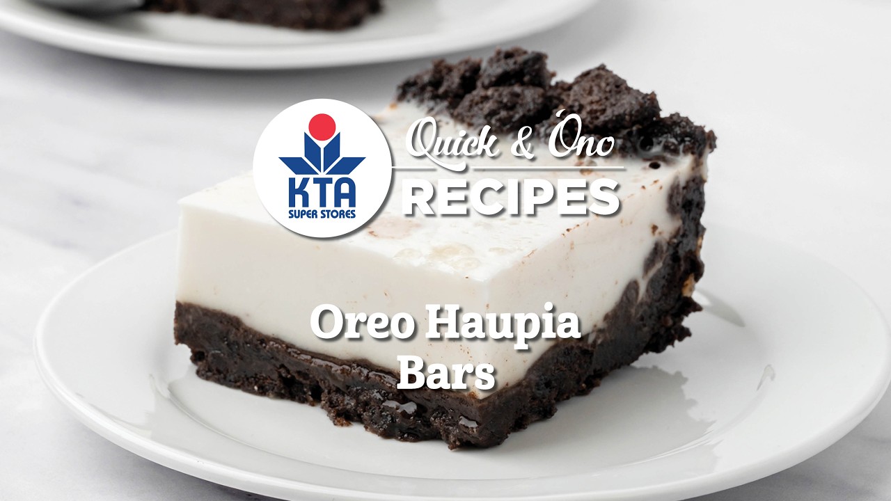 KTA's Quick & 'Ono Recipes: Oreo Haupia Bar by Chef Grant Sato