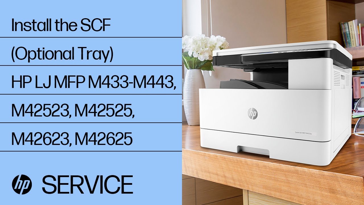 Install the SCF (Optional Tray) | HP LaserJet MFP M433-M443, M42523, M42525, M42623, M42625 | HP
