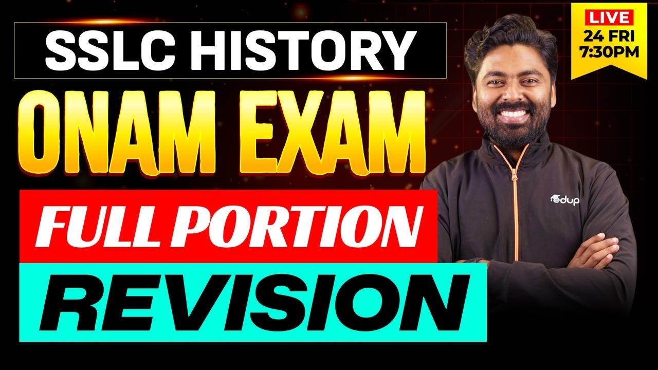 SSLC | History | Onam Exam Full Portion Revision | Eduport SSLC