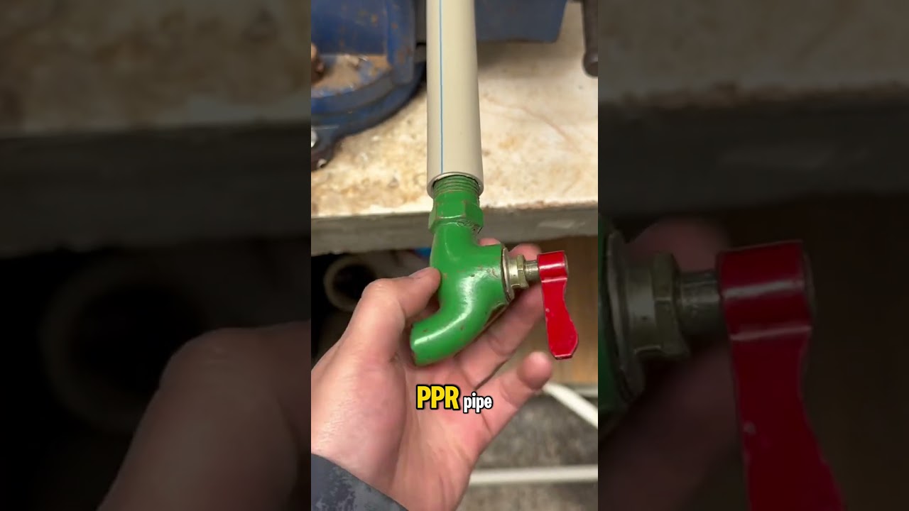 How to directly install a faucet into a PPR pipe without a connector. #plumbingtech #plumberwork