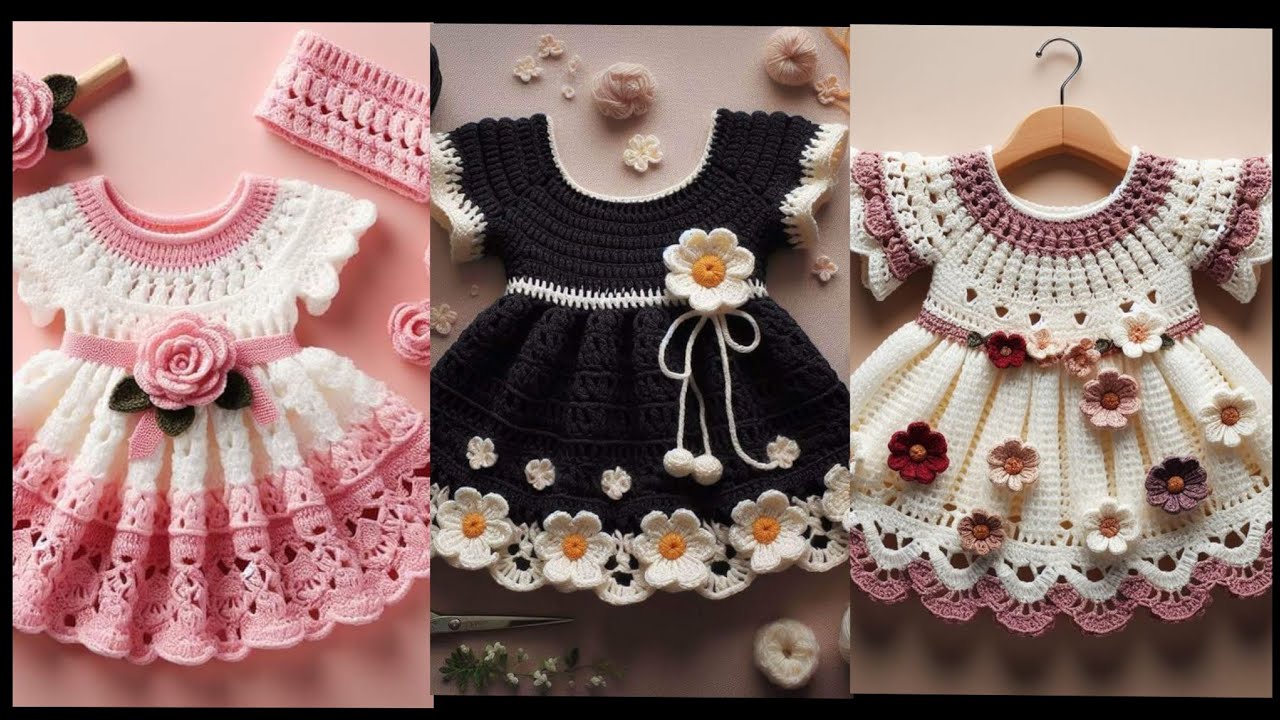 Crochet baby girl's dresses-free crochet pattern ❤️💕✨