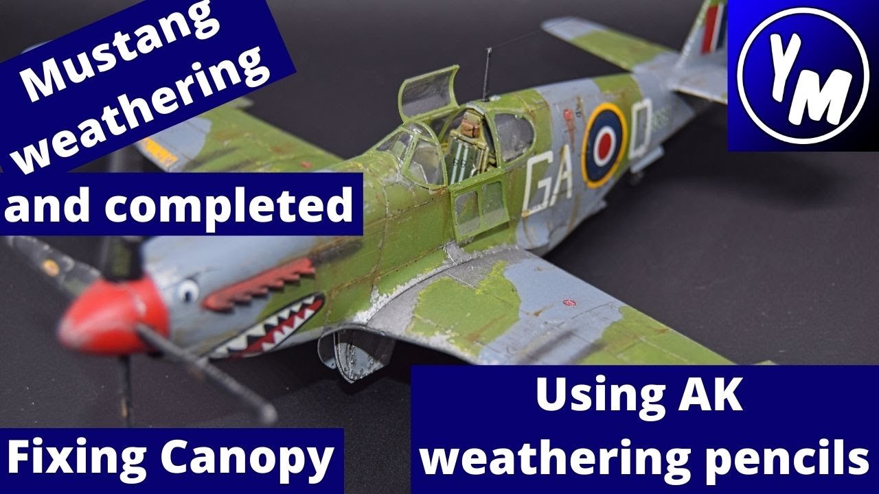 Ak interactive weathering pencils on tamiya mustang