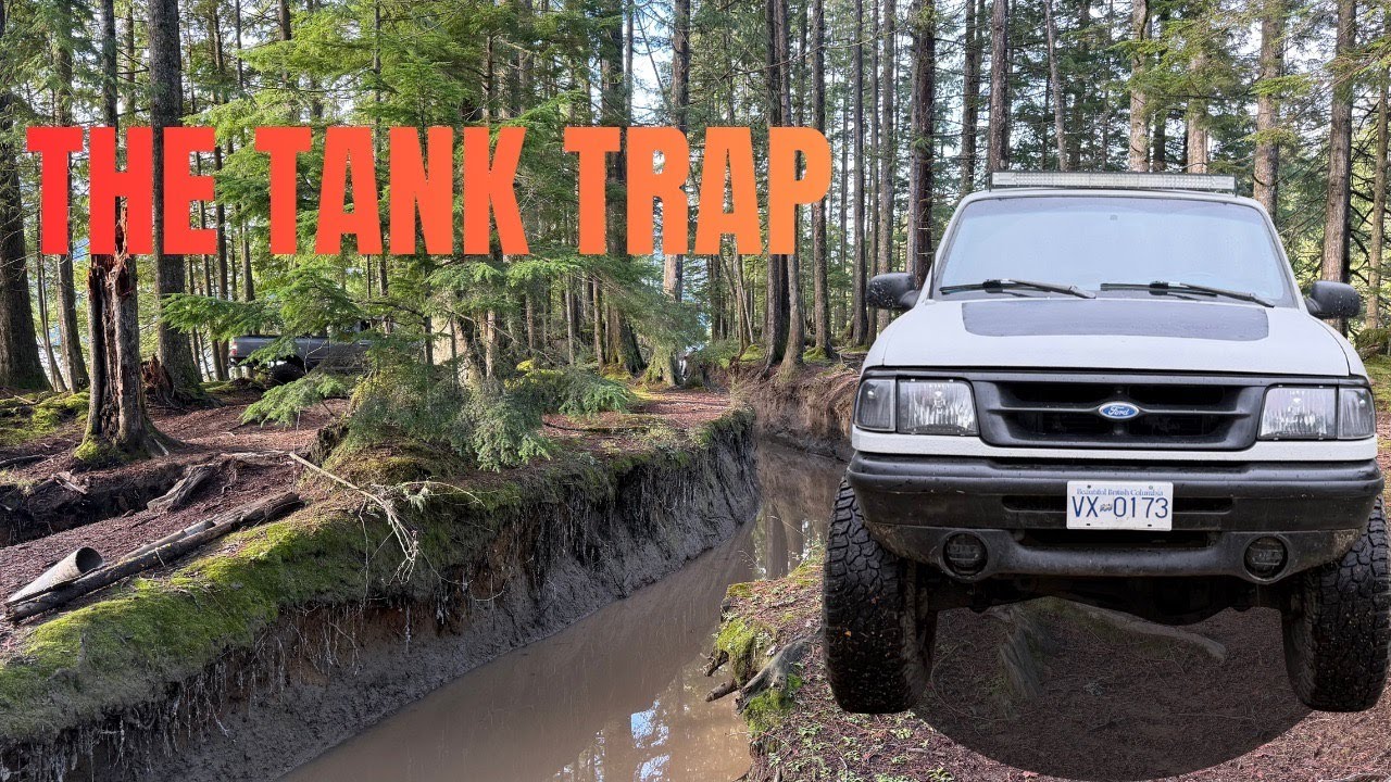 Тестирую свой приподнятый Ford Ranger в танковой ловушке