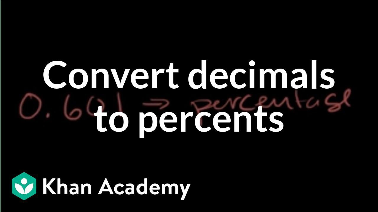Converting decimals to percents | Decimals | Pre-Algebra | Khan Academy