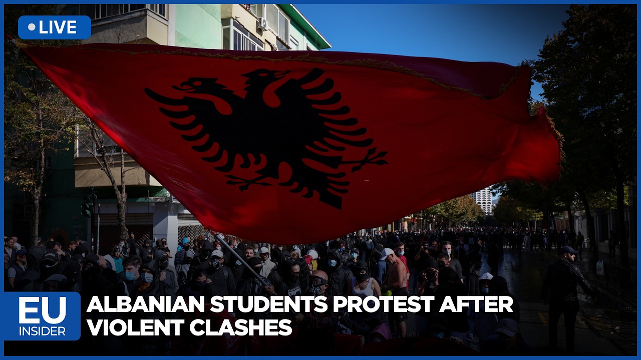 LIVE: Albanian Students Protest in Tirana After Violent Clashes | EU Insider | AM113