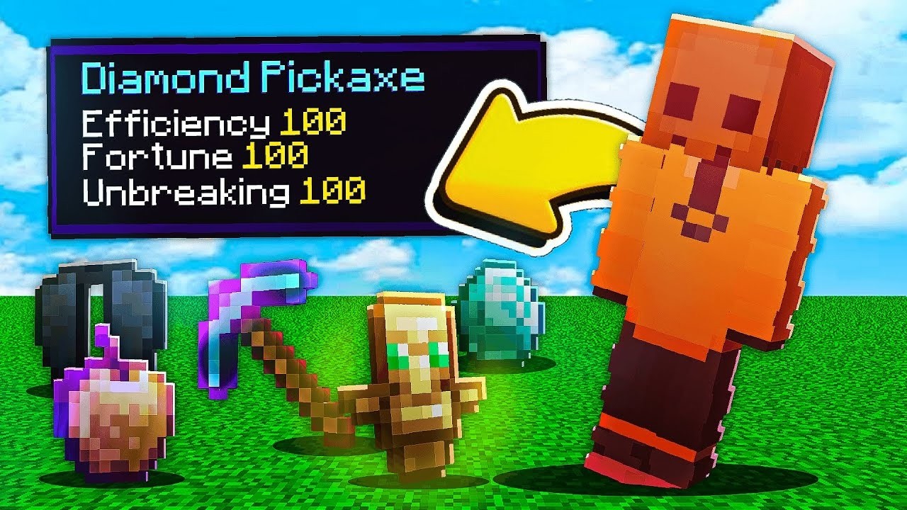 Minecraft But Damage Gives Op items !!
