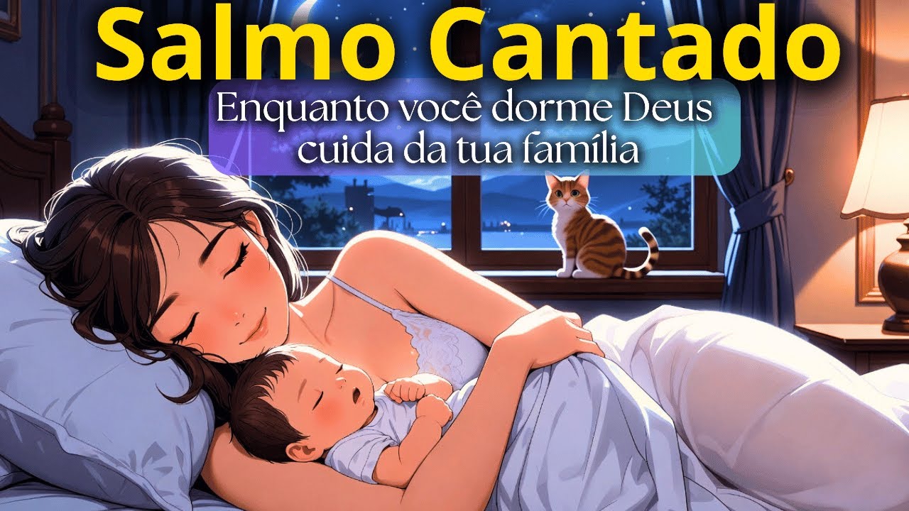 SALMO CANTADO PARA DORMIR | Enquanto você dorme Deus cuida da tua família