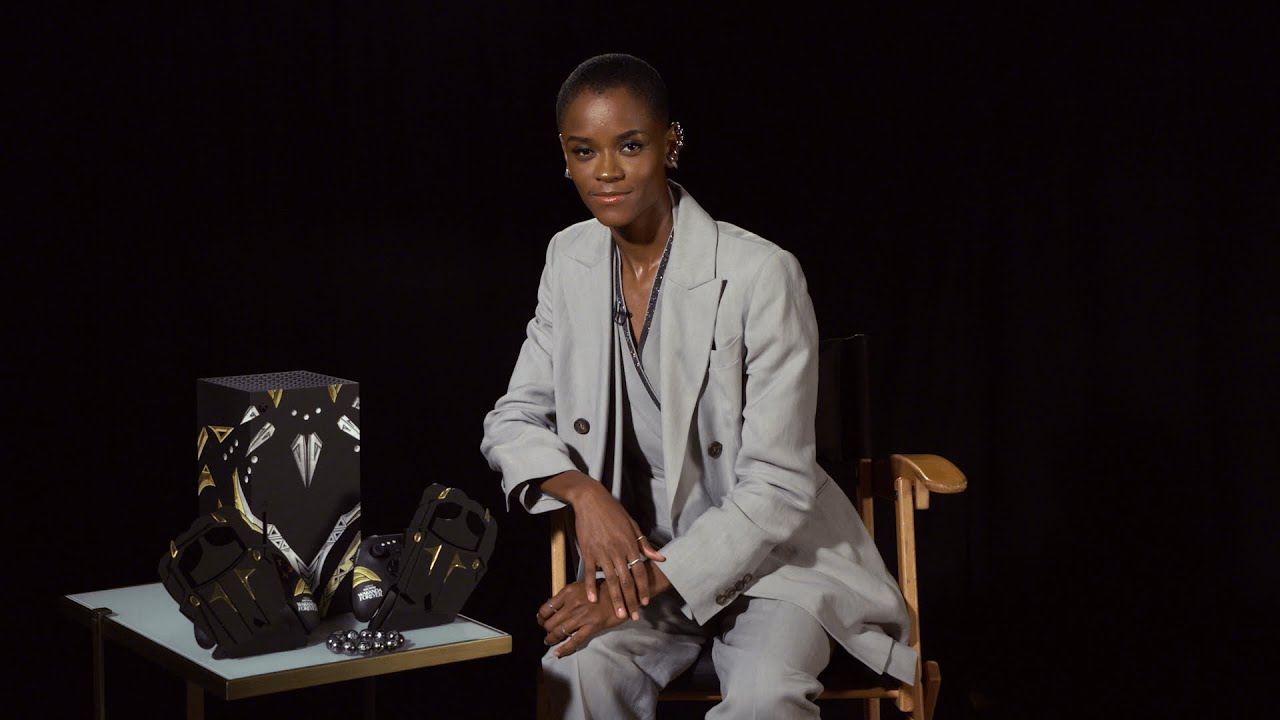 Unboxing a very-special Xbox with Letitia Wright
