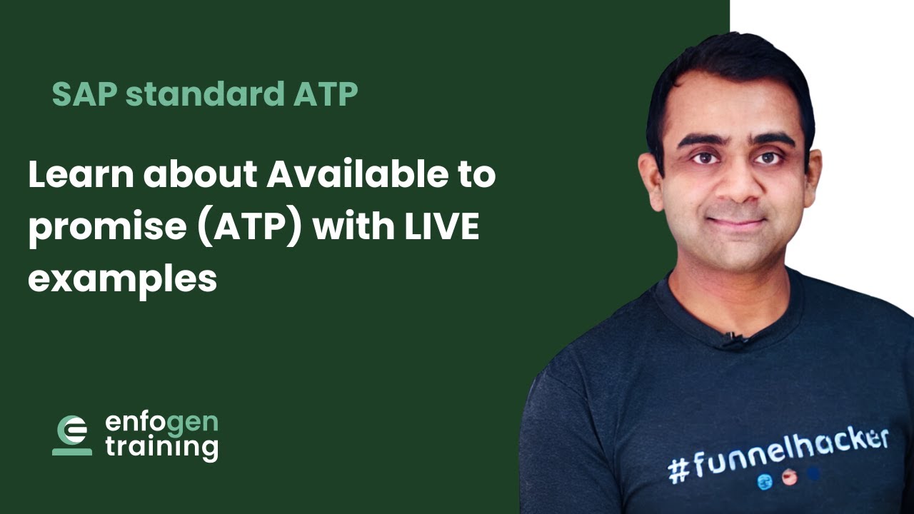 SAP standard ATP - Learn about Available to Promise (ATP) with a&nbsp;LIVE&nbsp;example