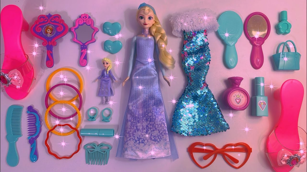5 Minutes Satisfying with Unboxing Disney - Frozen Elsa, Ariel, Cinderella, Rapunzel Doll ASMR 