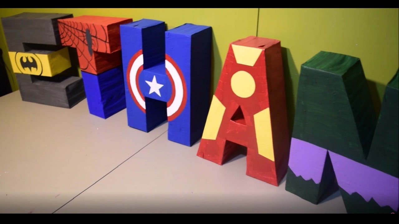 3D superhero letters 🗯 letras 3D de superheroes 👊