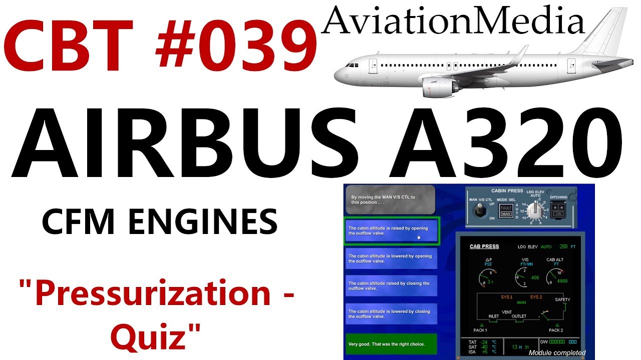 Airbus A320 CBT #039 Pressurization - Quiz/Test