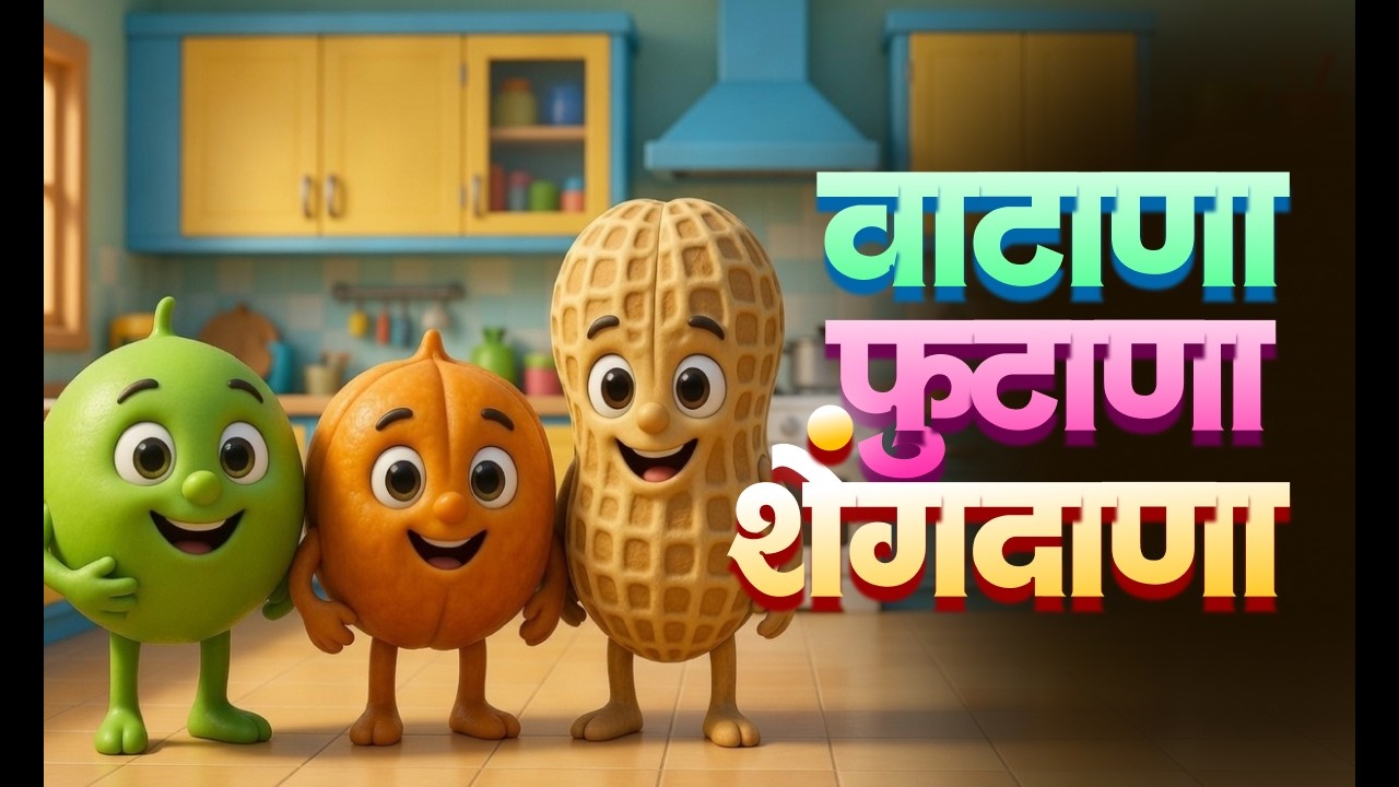 वटाणा फुटाणा | Vatana Futana Marathi Rhymes For Kids | मराठी बालगीत | @BabyToonsTown