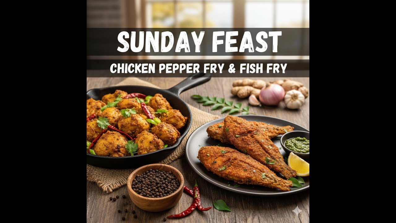 ✨ Most Satisfying Sunday Cook! | Spicy Fish & chicken pepper fry💥 #HasinisNest
