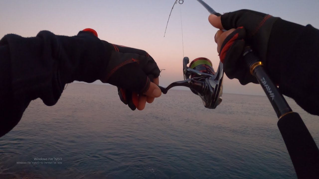 דייג בים התיכון 2019 שקיעה נחמדה + זריחה מטורפת .  ולסיום טרכון בתנור | 4K