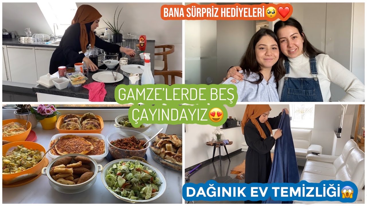 ALMANYA’DA DAĞINIK EVİMİZİ TEMİZLEDİM 🤭, GAMZE’DE BEŞ ÇAYINDAYIZ, SÜRPRİZ HEDİYELER 🥺