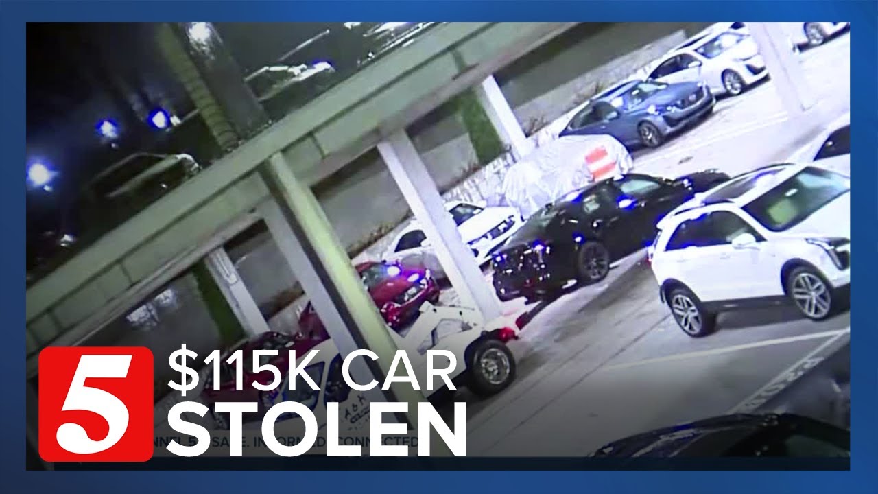 Thieves steal a tow truck and use it to steal a $115,000 Cadillac from Brentwood