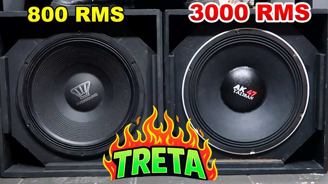 Apliquei 103 Volts em um grave de 800 RMS e outro de 3000 RMS e olha o que deu!