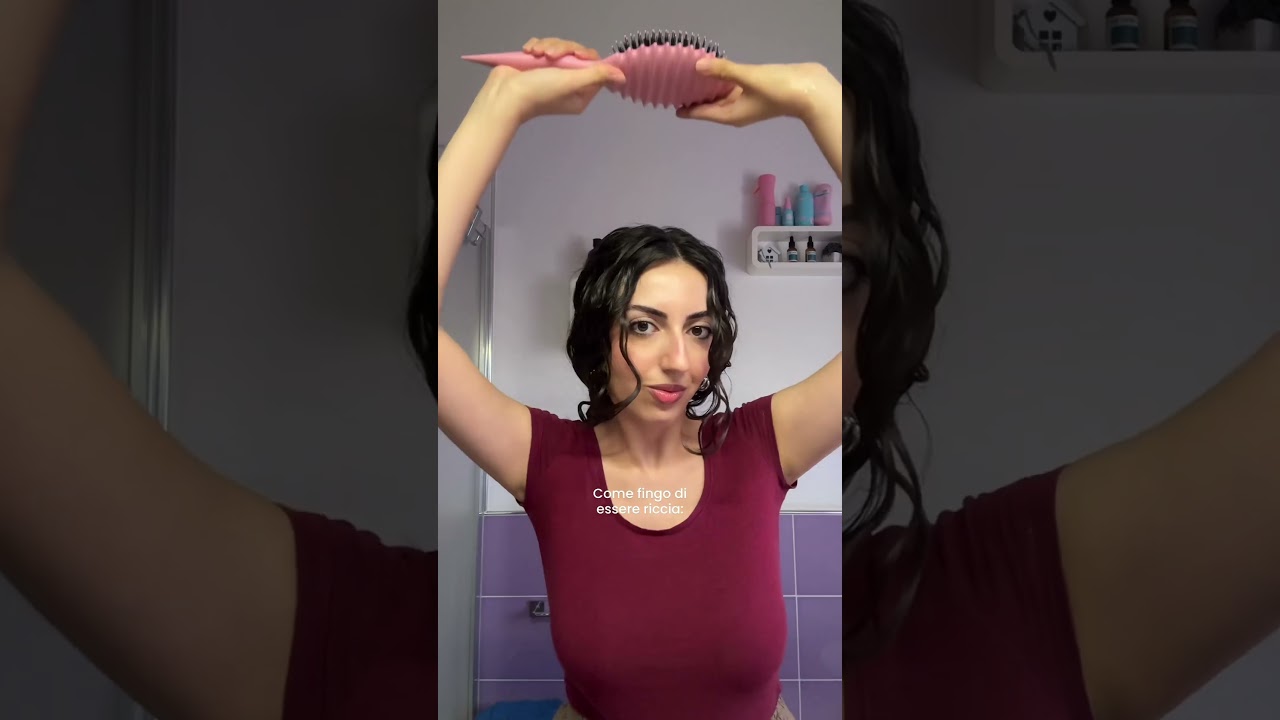 Routine per enfatizzare i capelli mossi (come fingo di essere riccia) #capellimossi #capelliricci