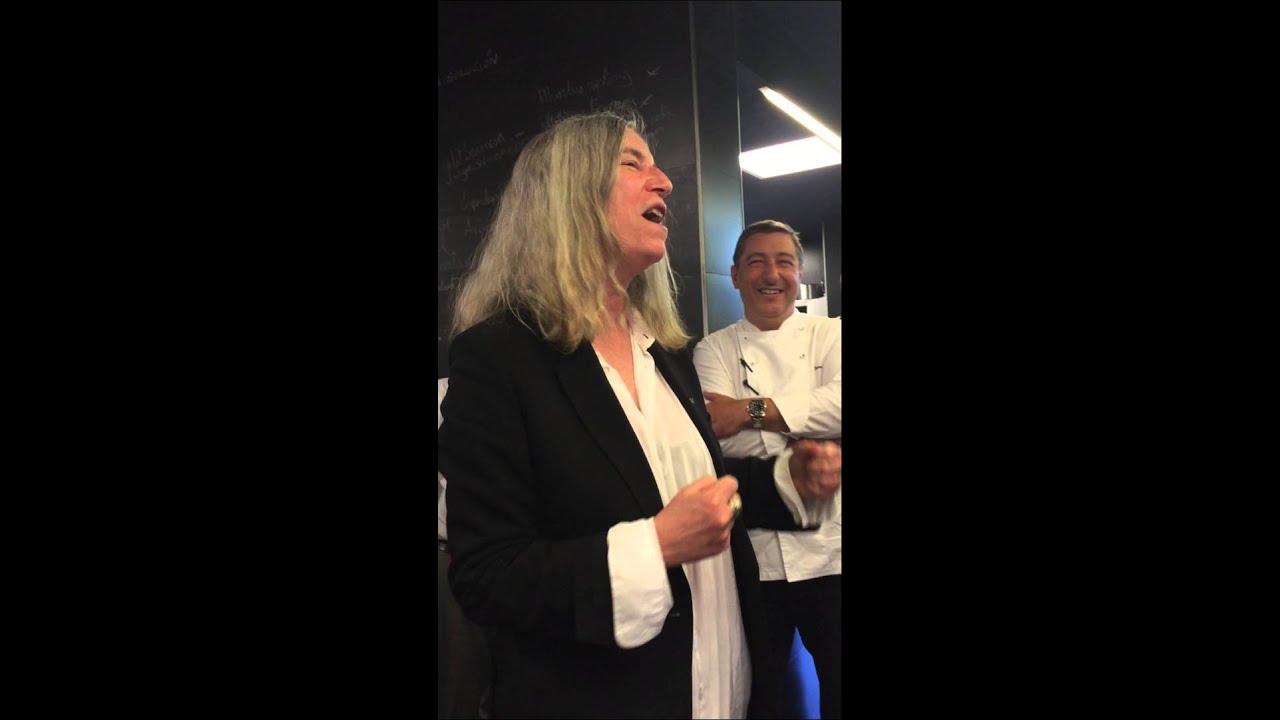Patty Smith at celler de can Roca kitchen