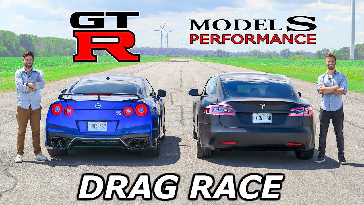 2020 Tesla Model S Performance vs Nissan GT-R // DRAG & ROLL RACE