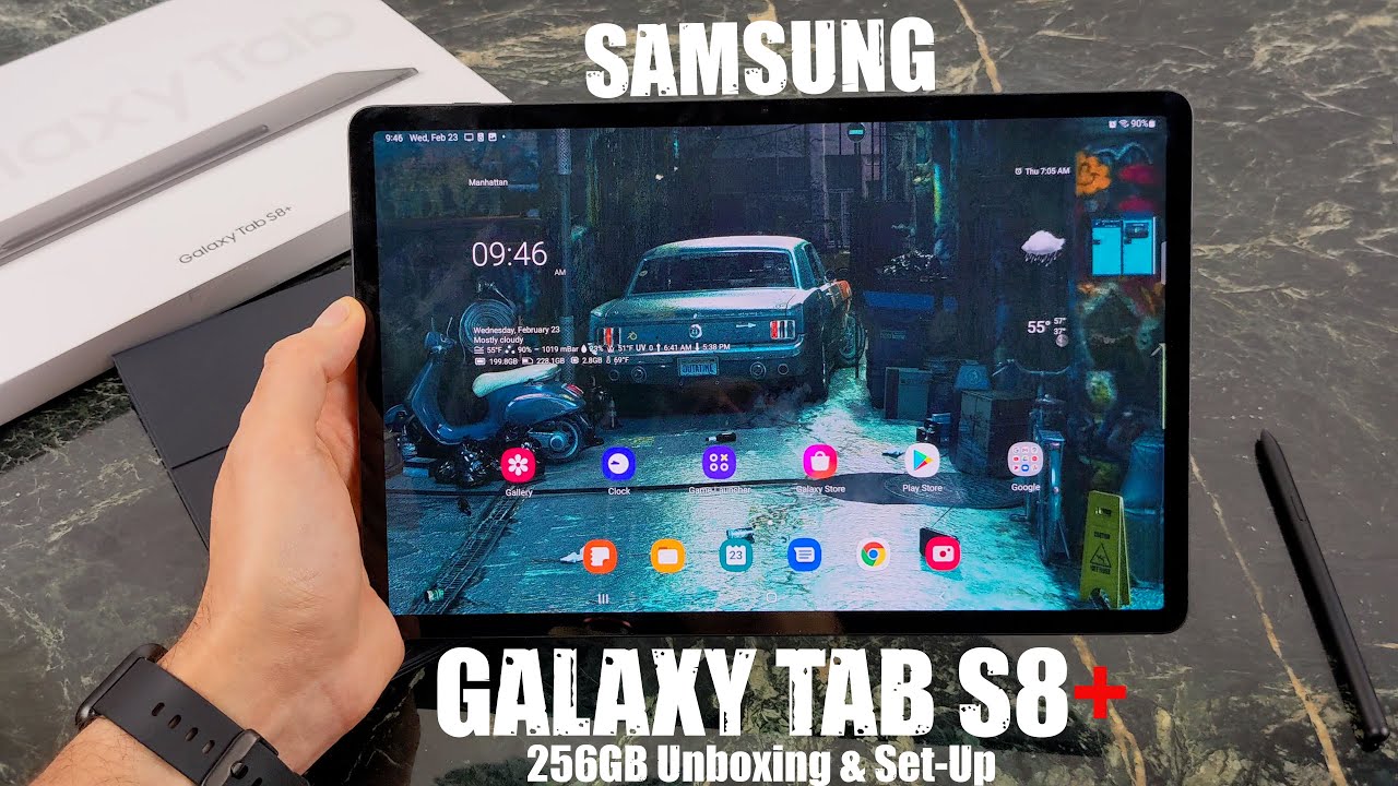 Samsung Galaxy Tab S8 Plus: распаковка и настройка