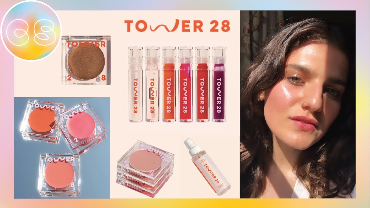 TOWER 28 Full Face + Review | Swatches and Try On | GLOSSY HEAVEN | Carson Stern