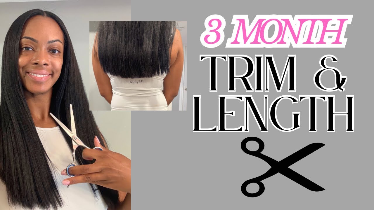 July at home Trim and length check - healthy hair growth journey