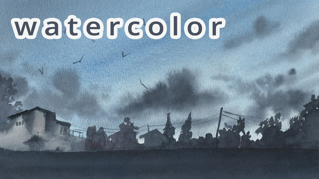 Watch Me Paint a Realistic Sky with Kuretake Watercolors