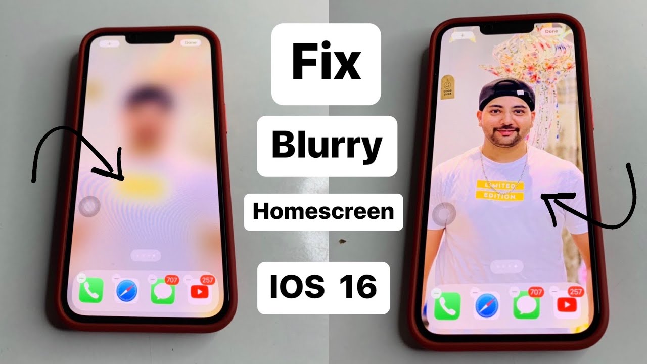 How to fix Blur Homescreen wallpaper in iPhone - IOS 16