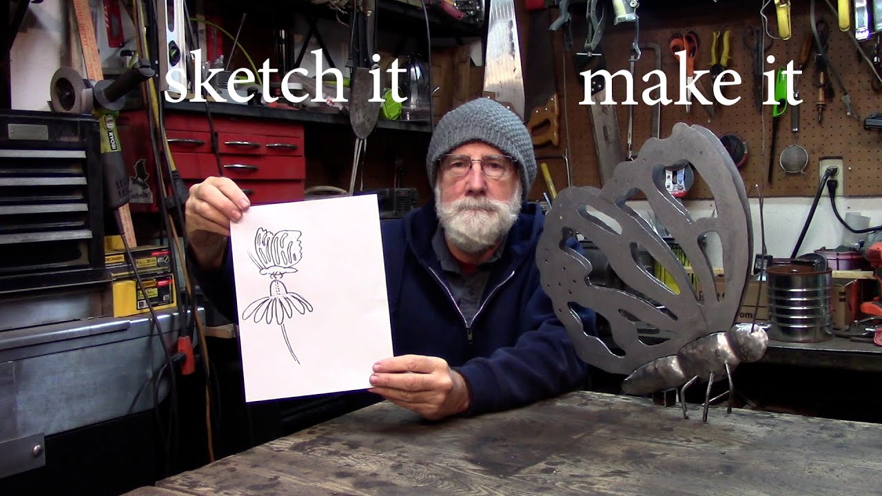 Large Scale Kinetic Butterfly Metal Sculpture: How it Spins - Part 2